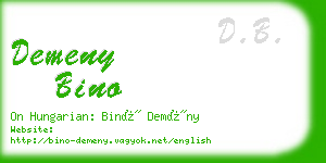 demeny bino business card